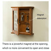 Entry Wooden Wall Hanging Key Storage Box, Spec: Old with 3 Seamless Nails