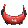 KR Fitness Training Sandbag Weight-Bearing Exercise Equipment Croissant without Filler(Red Leather + Black Belt)