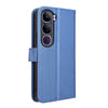 For vivo V40 Lite 4G / 5G IDN Diamond Texture Leather Phone Case(Blue)