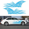 2 PCS/Set D-752 Lines Pattern Car Modified Decorative Sticker(Blue)