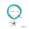 S2208-4 Sea Star Women Beaded Bracelet Turquoise Ethnic Style Charm Jewelry