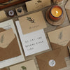 6pcs /Set DIY Thank You Printed Greeting Cards Valentine Day Greeting Message Card(Retro Plant)