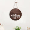 Easter Hanging Door Decoration Indoor Wooden Egg Hanging Sign, Style: Welcome Home Brown