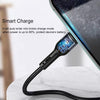 USAMS US-SJ448 U55 2A 8 Pin Aluminum Alloy Weave Charging Cable, Length:1m (Black)