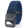 Men Lightweight Metal Free Casual Elastic Belt, Length: 120cm(Plain Weave Royal Blue)