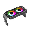 Desktop ARGB Memory Cooler PWM Temperature Control Dual Fan, For DDR / DDR2 / DDR3 / DDR4 / DDR5(Black)