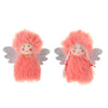 1 Pair Christmas Decorations Plush Dolls Boys And Girls Small Pendant(Orange Pink)