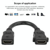 18cm 19 Pin Female to Female HDMI Cable(Black)