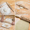 Christmas Embossing Rolling Pin Baking Cookies Fondant Cake Dough Engraved Roller(43cm Christmas tree)