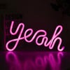 LED Yeah Neon Lights Bedroom Decoration Night Light(Pink Light)