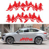 2 PCS/Set D-924 Mountain Woods Pattern Car Modified Decorative Sticker(Red)