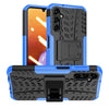 For Samsung Galaxy A14 5G Tire Texture TPU + PC Phone Case with Holder(Blue)