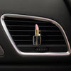 2pcs/Set Lipstick Diamond-Encrusted Car Air Vent Aroma Diffuser Clip(Pink)