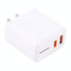 LZ-1130 PD 20W Type-C+QC 3.0 USB Fast Charger, Plug Type:US Plug(White)