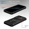 For Samsung Galaxy S25 5G Sliding Camshield TPU Hybrid PC Phone Case with Holder(Black)