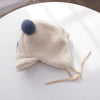 C0183 Letter Lamb Velvet Children Bomber Cap Warm Baby Hat with Cotto, Size: Around 50cm(Beige and Yellow Letters)