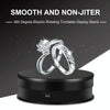 PULUZ 15cm Adjusting Speed Rotating Turntable Display Stand, Load: 3kg(Black)