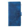 For Samsung Galaxy A06 5G Multi-Card Totem Zipper Leather Phone Case(Blue)