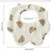 Pure Cotton 6-layer Seersucker Bib Baby Saliva Napkin Newborn Toddler Soft Burp Cloth, Style: Mushroom Rabbit