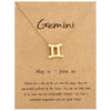 Zodiac Signs Necklace Electroplate Alloy Short Chain Jewelry, Style: Gemini Golden
