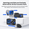 For DJI Osmo Action 5 Pro aMagisn Silicone Protective Case with Lanyard and Lens Cap(Black)