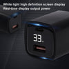 CYKE K02 30W PD+QC3.0 Mobile Phone Digital Display Fast Charger, Plug: US(Black)