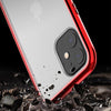 For iPhone 11 Ultra Slim Double Sides Magnetic Adsorption Angular Frame Tempered Glass Magnet Flip Case(Gold)