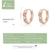Sterling Silver Love Earrings Heart-shaped Rose Gold Plated Earrings S925 Female Earrings