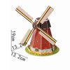 3 PCS 3D Puzzle Mini World Building Model Children Assembling Intellectual Toys(Dutch Windmills)