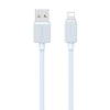 USAMS US-SJ689 USB to 8 Pin 2.4A Striped Fast Charge Data Cable, Length:1m(Blue)