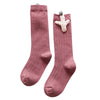 Baby Cartoon Anti-Slip Knitted Long Socks Knee Socks, Size:M(Purple)