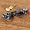 Retro UV400 UV Protection PC Frame AC Lens Sunglasses(Transparent black)