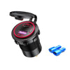 Car Motorcycle Ship Modified USB Charger Waterproof PD + QC3.0 Fast Charge, Model: Red Light With Terminal