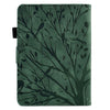 For Amazon Kindle Paperwhite 12th 2024 Fortune Tree Pressure Flower Smart Leather Tablet Case(Green)