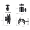 9 in 1 Dual-Link Crabs Selfie Stick Kit Motorcycle Clamps Handlebar Fixed Mount