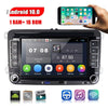 For Volkswagen Q3300KT 7-inch 2+32G Car Multimedia Player Navigation Bluetooth Reversing Integrated Machine Android 10.0, Style:Standard+12Lights Camera