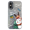 For iPhone XS Max Christmas Series PC Full Coverage Pattern Phone Case(CK059 Black)