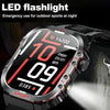 G45 2.01 inch Screen Silicone Strap 10m Waterproof Smart Watch, Support Flashlight / Bluetooth Call / HRV(Black)