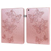 For Samsung Galaxy Tab A 10.1 (2019) T510 Embossed Butterfly Pattern Horizontal Flip Leather Tablet Case(Pink)