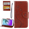 For Galaxy A3 (2017) / A320 Butterflies Love Flowers Embossing Horizontal Flip Leather Case with Holder & Card Slots & Wallet & Lanyard(Brown)