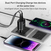 Yesido YC54 Dual USB-C / Type-C Travel Charger with 1m USB-C / Type-C to 8 Pin Cable, EU Plug (Black)