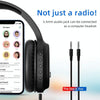 A8 Charging Version Portable Digital Display FM Headphone(Black)