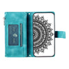 For Samsung Galaxy A06 5G Multi-Card Totem Zipper Leather Phone Case(Green)