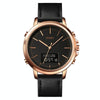 SKMEI 1652 Dual Movement Sports Leather Alloy Male Watch, Color: Rose Gold Shell Black Machine
