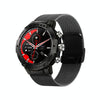 K28H 1.32 Inch Heart Rate/Blood Pressure/Blood Oxygen Monitoring Watch, Color: Black Steel