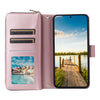 For Samsung Galaxy A26 Nine-card Slots Zipper Wallet Bag Leather Phone Case(Rose Gold)