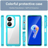 For Asus ZenFone 9 Colorful Series Acrylic + TPU Phone Case(Transparent Blue)
