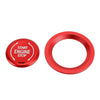 Car Engine Start Key Push Button Ring Trim Metal Sticker Decoration for Cadillac CT5 CT4 XT4 XT6 / Chevrolet Silverado (Red)