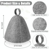 Felt Sauna Hot Spring Bath Hat Absorbent Hair Drying Cap(Grey)