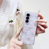 For Samsung Galaxy Z Fold4 Shell Texture Flower Pattern Protective Phone Case(Tulip)